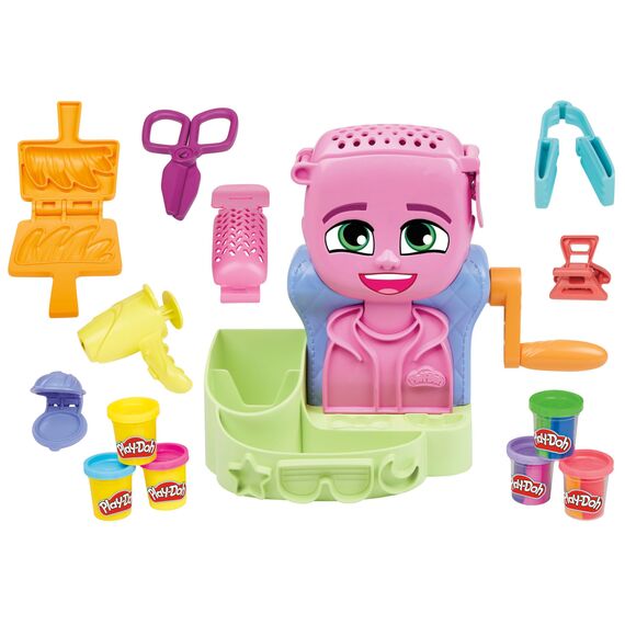 Play-Doh Wilder Friseur Spielset mit 6 Dosen, Rollenspielzeug, kreatives Spielzeug für Mädchen und Jungen ab 3 Jahren
