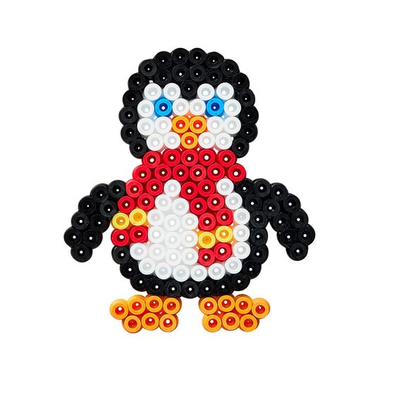 Hama Perlen 4141 Bügelperlen kleine Blister Packung mit ca. 450 Bastelperlen mit Durchmesser 5 mm, Motiv Weihnachtsmann, kreativer Bastelspaß für Groß und Klein