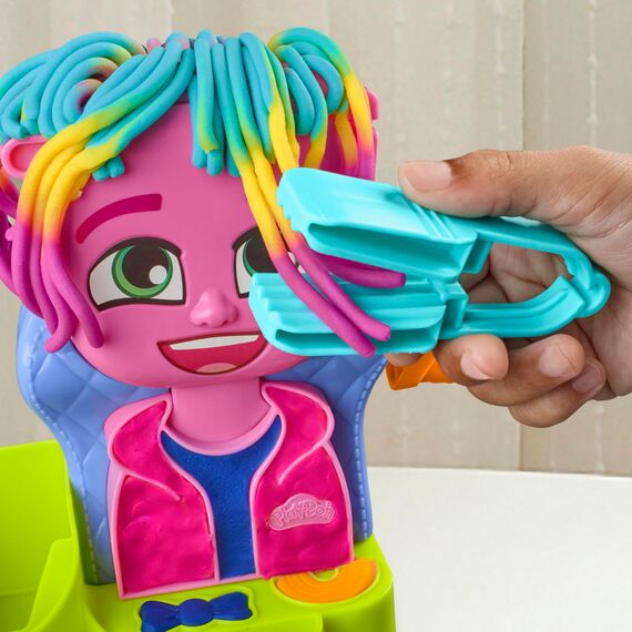 Play-Doh Wilder Friseur Spielset mit 6 Dosen, Rollenspielzeug, kreatives Spielzeug für Mädchen und Jungen ab 3 Jahren