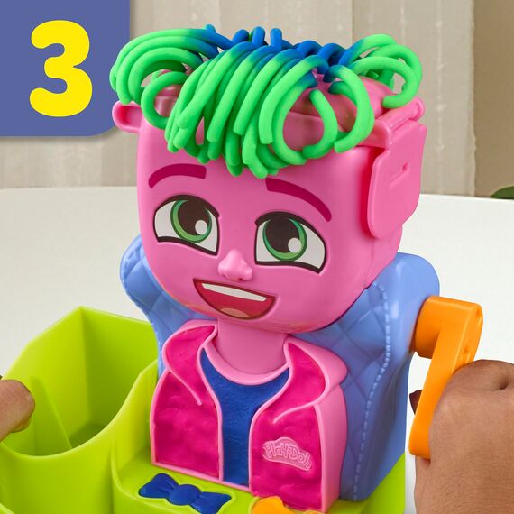 Play-Doh Wilder Friseur Spielset mit 6 Dosen, Rollenspielzeug, kreatives Spielzeug für Mädchen und Jungen ab 3 Jahren