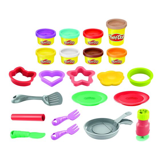 Play-Doh Kitchen Creations Pancake Party 14-teiliges Spielset für Kinder ab 3 Jahren mit 8 Farben