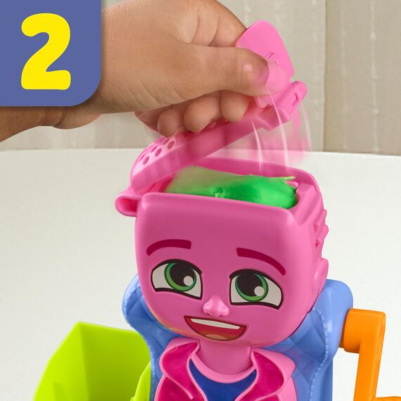 Play-Doh Wilder Friseur Spielset mit 6 Dosen, Rollenspielzeug, kreatives Spielzeug für Mädchen und Jungen ab 3 Jahren