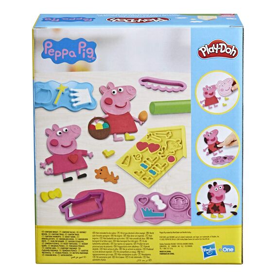 Play-Doh Peppa Wutz Stylingset mit 9 Dosen und 11 Accessoires, Peppa Wutz Spielzeug für Kinder ab 3 Jahren, Multicolour