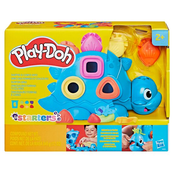 Play-Doh Bunter Dino Dinosaurier-Spielzeug mit Formen und Werkzeugen, Bastelunterlage und 6 bunten Dose Knete, Bastelset und aktivität für Mädchen und Jungen und Fans von Dinos ab 2 Jahren