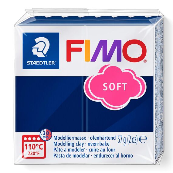 STAEDTLER 8020-35 - Fimo Soft Normalblock, Modelliermasse, 57 g, windsorblau, 1 Packung