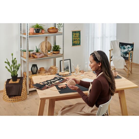 STAEDTLER lufttrocknende Modelliermasse FIMO air wood-effect, holzähnlich, kein Brennvorgang notwendig, 350g, klebt nicht, mind. 95% natürliche Rohstoffe, 8150-W7 (Packung mit 2)