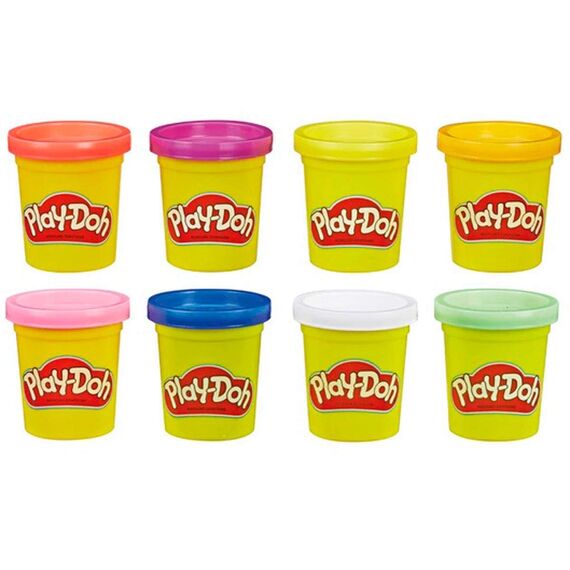 Play-Doh mit Spielknete in Neonfarben, Knete für fantasievolles und kreatives Spielen, Mehrfarbig, Mittel - 8 erPack