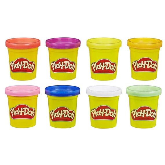 Play-Doh mit Spielknete in Neonfarben, Knete für fantasievolles und kreatives Spielen, Mehrfarbig, Mittel - 8 erPack