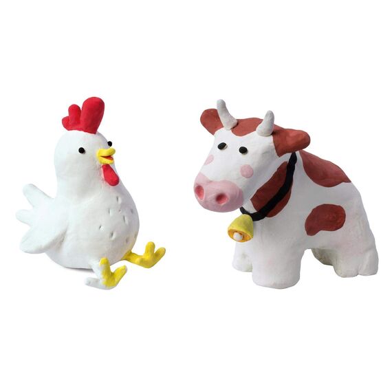 EBERHARD FABER 570102 - Modelliermasse lufttrocknend weiß, 1 kg EFA Plast Kids tonbasiert