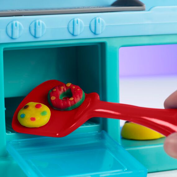 Play-Doh Kitchen Creations Buntes Restaurant, 2-seitiges Küchenspielset, Set für Mädchen und Jungen, Small