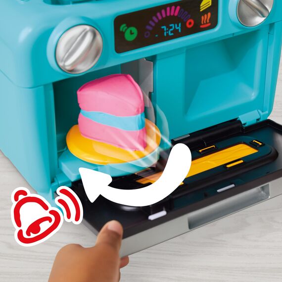 Play-Doh Bunte Konditorei mit Spielzeug-Ofen, Werkzeugen, Accessoires und 11 Dosen Knetmasse zum Formen, Backen und Dekorieren, Bastel-Set für Mädchen und Jungen ab 4 Jahren