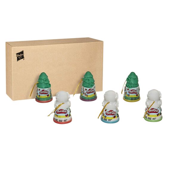 Play-Doh Weihnachtsbaum und Schneemann 6er-Pack für Kinder ab 2 Jahren, F1212