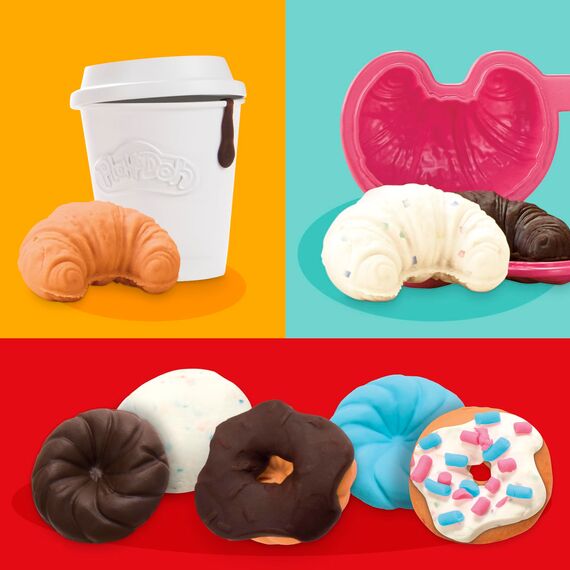 Play-Doh Donut Shop Spielset, Lebensmittelspielzeug, zum Kneten und Spielen für Kinder ab 3