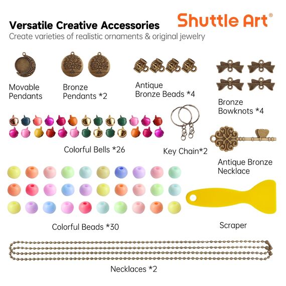 Shuttle Art Polymer Clay Set, 112 Knete Set, Modelliermasse ofenhärtend, Ton mit 112 Farben Backknete(je 20g), 20 Werkzeugen & 16 Arten Zubehör, Kinderknete, Modellierknete, Modelliermasse kinder