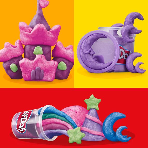 Play-Doh 6er-Pack Funkelknete, besondere Farben mit Glitzer, für mehr Kreativität und fördert die Feinmotorik, Bastel-Set perfekt als Ergänzung, kreatives für Kinder ab 3 Jahren