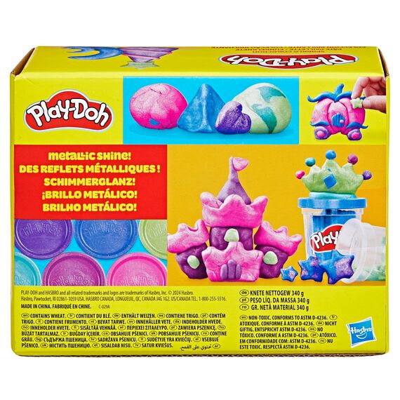 Play-Doh 6er-Pack Funkelknete, besondere Farben mit Glitzer, für mehr Kreativität und fördert die Feinmotorik, Bastel-Set perfekt als Ergänzung, kreatives für Kinder ab 3 Jahren