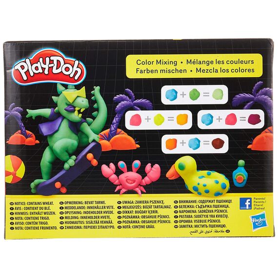 Play-Doh mit Spielknete in Neonfarben, Knete für fantasievolles und kreatives Spielen, Mehrfarbig, Mittel - 8 erPack