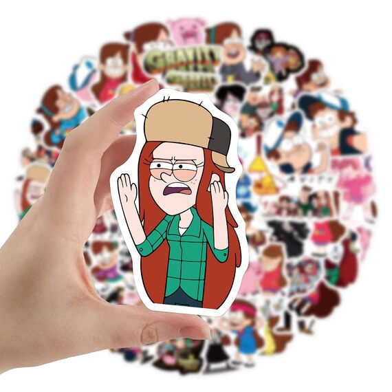50 Stück Gravity Falls Aufkleber für Laptop, Stoßstange, Skateboard, Wasserflaschen, Computer, Telefon, Gitarre, Cartoon-Aufkleber für Kinder, Teenager und Erwachsene