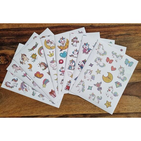 Einhorn Glitzersticker Über 160 Stück, Glitzer Sticker, Einhorn Geschenk für Mädchen Einschulung, Schultüte Füllung