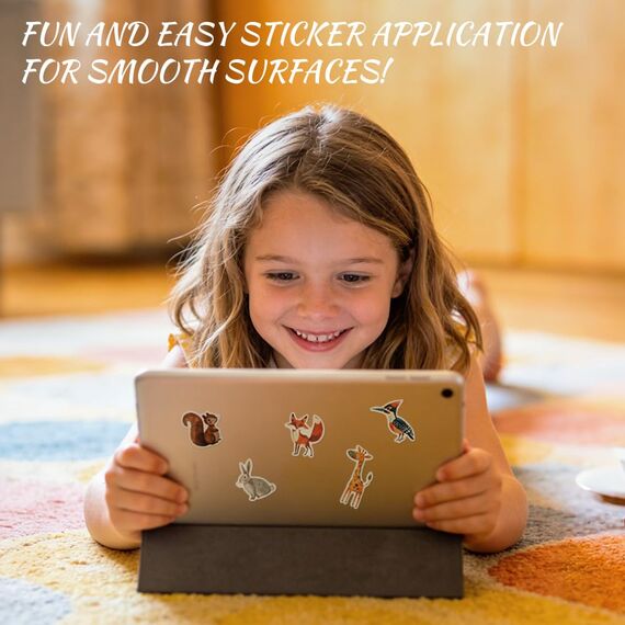 Vicloon Kleine Tiere Sticker Set, 50 Stück Wasserdicht Vinyl Stickers, Anime Sticker Set, Cartoon Aufkleber für Auto Laptop Skateboard Fahrrad Moped Motorrad