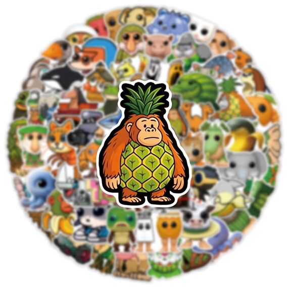 100 Stück Italian Brainrot Aufkleber für Laptop, Stoßstange, Skateboard, Wasserflaschen, Computer, Telefon, Gitarre, Cartoon-Aufkleber für Kinder, Teenager und Erwachsene