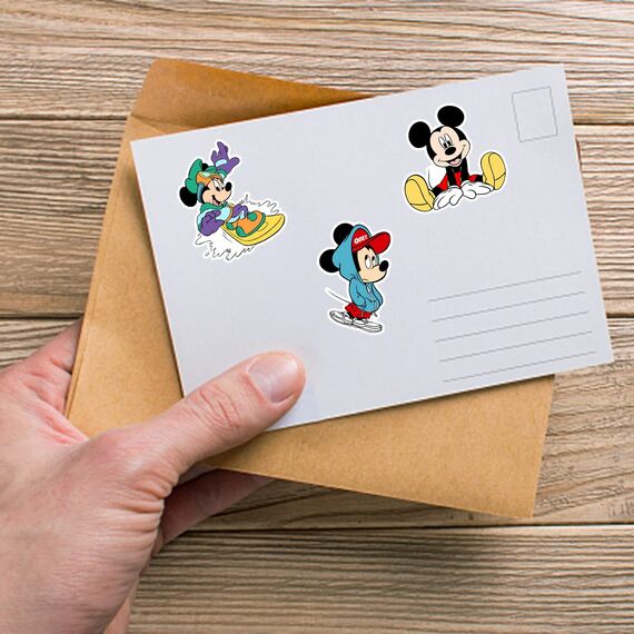 50 Stück Mouse Aufkleber für Laptop, Stoßstange, Skateboard, Wasserflaschen, Computer, Telefon, Gitarre, Cartoon-Aufkleber für Kinder, Teenager und Erwachsene