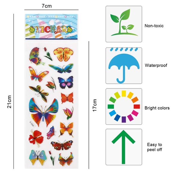 Vicloon 40 verschiedene Bögen, 3D-Aufkleber für Kinder, 1100+ geschwollene Kinder, Aufkleber für Belohnung von Geschenken, Scrapbooking, einschließlich Tiere, Zahlen, Buchstaben, Emojis, Dinosaurier