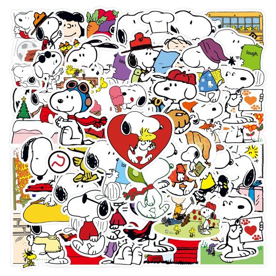 50 Stück Karikatur Hund Aufkleber für Laptop, Stoßstange, Skateboard, Wasserflaschen, Computer, Telefon, Gitarre, Cartoon-Aufkleber für Kinder, Teenager und Erwachsene