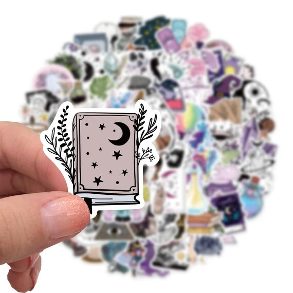 100 Stück Böhmische Hexe Aufkleber für Laptop, Stoßstange, Skateboard, Wasserflaschen, Computer, Telefon, Gitarre, Cartoon-Aufkleber für Kinder, Teenager und Erwachsene