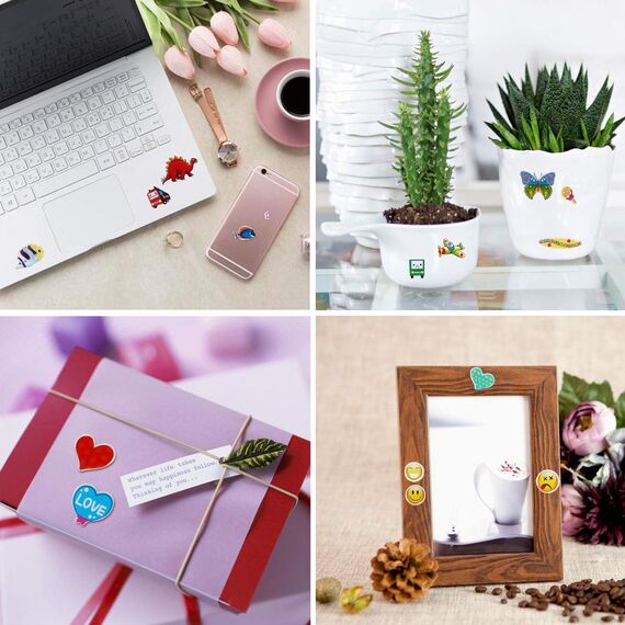 Vicloon 40 verschiedene Bögen, 3D-Aufkleber für Kinder, 1100+ geschwollene Kinder, Aufkleber für Belohnung von Geschenken, Scrapbooking, einschließlich Tiere, Zahlen, Buchstaben, Emojis, Dinosaurier