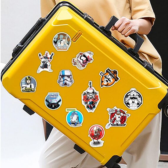 Star Wars Sticker 50 Stück,Wasserfeste Vinyl Aufkleber Coole Graffiti Sticker Set,Aufkleber Stickers für Laptop Skateboard Koffer Helm Auto Fahrrad Handy,Geschenk für Kinder Teenager Erwachsene