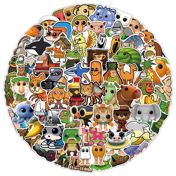100 Stück Italian Brainrot Aufkleber für Laptop, Stoßstange, Skateboard, Wasserflaschen, Computer, Telefon, Gitarre, Cartoon-Aufkleber für Kinder, Teenager und Erwachsene