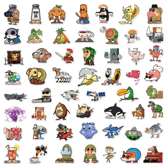 100 Stück Italian Brainrot Aufkleber für Laptop, Stoßstange, Skateboard, Wasserflaschen, Computer, Telefon, Gitarre, Cartoon-Aufkleber für Kinder, Teenager und Erwachsene