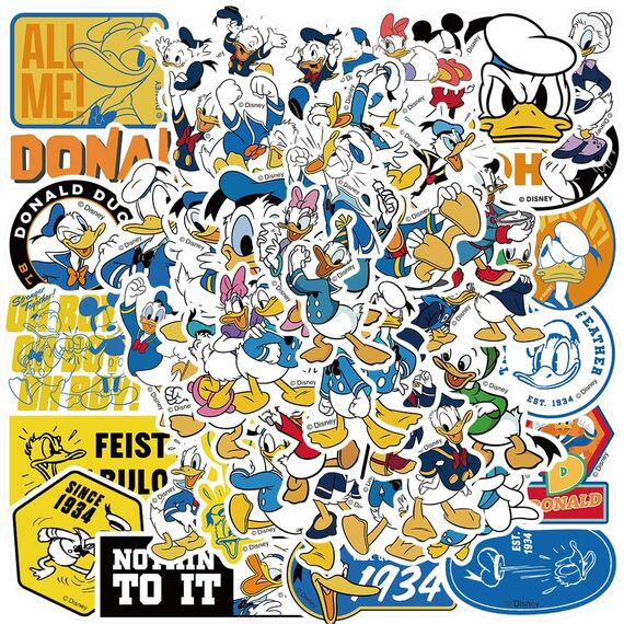 50 Stück Duck Aufkleber für Laptop, Stoßstange, Skateboard, Wasserflaschen, Computer, Telefon, Gitarre, Cartoon-Aufkleber für Kinder, Teenager und Erwachsene