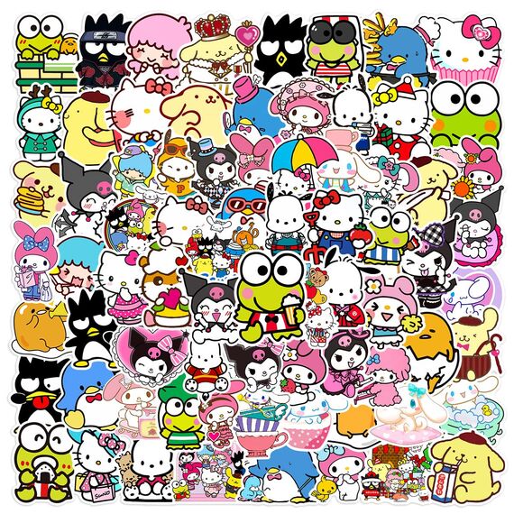 100 Stück Cute Aufkleber für Laptop, Stoßstange, Skateboard, Wasserflaschen, Computer, Telefon, Gitarre, Cartoon-Aufkleber für Kinder, Teenager und Erwachsene