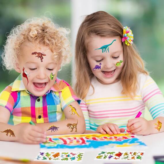 Vicloon 3D-Aufkleber für Kinder – 12 Stück geschwollene Dinosaurier-Aufkleber, perfekt für Jungen, Mädchen und Lehrer als Belohnung