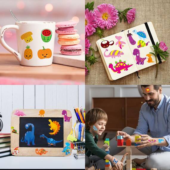 Vicloon 3D Aufkleber für Kinder - 36 Blätter mit Lebendigen Designs für Jungen, Mädchen und Lehrer als Belohnung