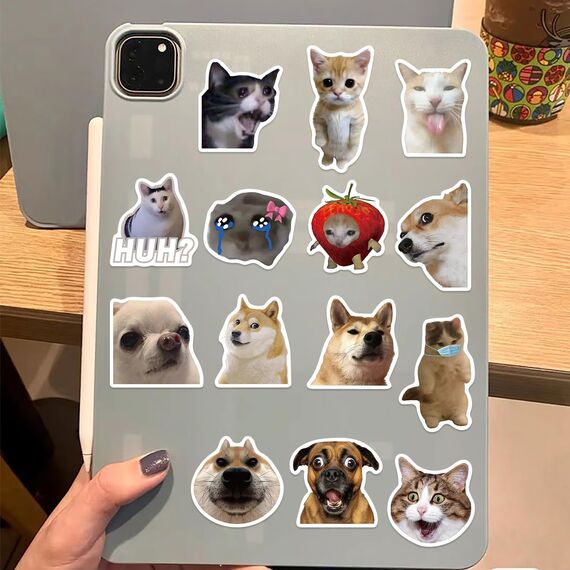 50 Stück Lustige Meme Sticker Set,Meme Aufkleber für Auto Laptop Skateboard Fahrrad Moped Motorrad Fahrrad Computer,Geeignet für Erwachsene (Meme mix)