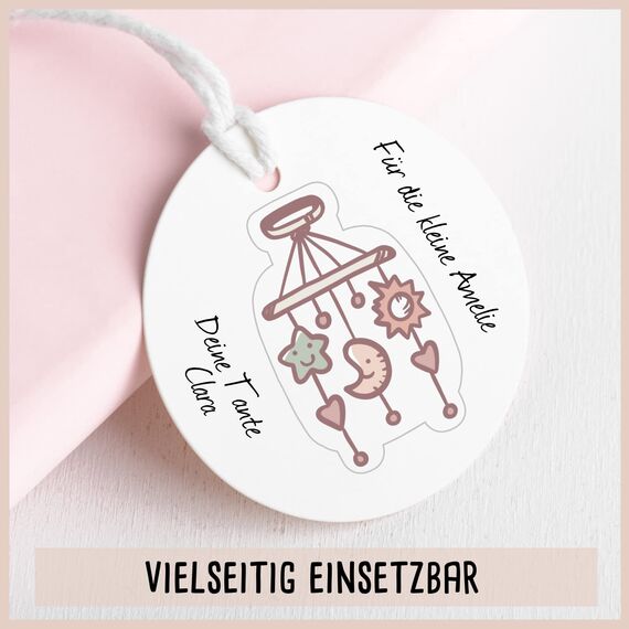 Sticker Baby by snaPmee - Aufkleber für Babyalbum, Fotoalbum & Geschenke - Set für Mädchen & Junge mit 133 Motiven auf 8 Bögen DIN-A5