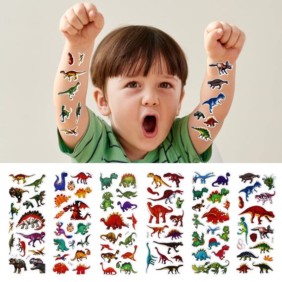 Cobee 3D Dinosaurier Aufkleber für Kinder, 12 Blätter Dinosaurier Puffy Aufkleber, Lehrer Belohnungsaufkleber, Cartoon DIY Aufkleber für Basteln, Scrapbooking, Kleinkinder, Jungen, Mädchen