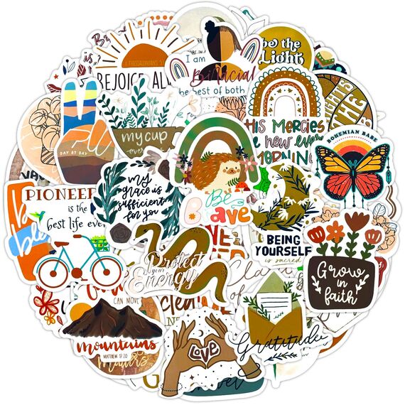 Sticker Sprüche 100 Pcs Motivationssticker, Stickers Inspirierende Motivation, Positive Affirmationen Sprüche Aufkleber, Wasserfeste Vinyl Sticker für Laptop Scrapbooking Journal Skate Snowboard usw