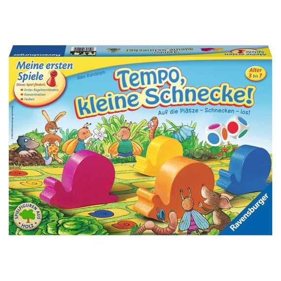 Ravensburger 21325 Plitsch Platsch Pinguin großer Spielspaß mit Geschicklichkeitsfaktor für Kinder und Erwachsene Klassiker für 1 bis 5 Spieler ab 4 Jahren & Kinderspiel 21420 Tempo kleine Schnecke