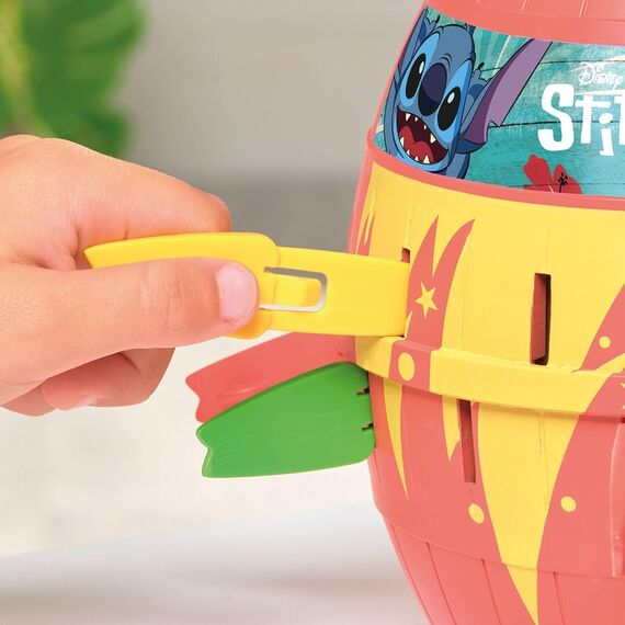 TOMY Disney Pop Up Stitch Aktionsspiel, Lustiges Familien und Kinderspiel, Geschicklichkeitsspiel geeignet für Vorschulkinder, für Jungen, Mädchen und Erwachsene, Gesellschaftsspiel - ab 4 Jahren