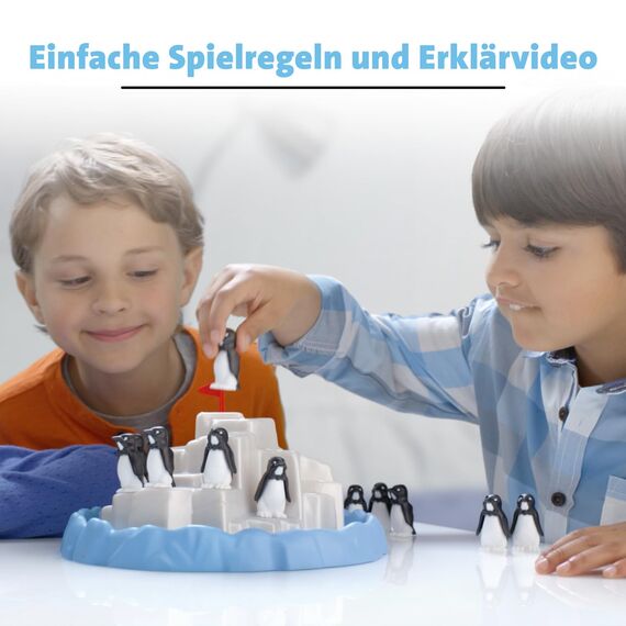 Ravensburger 21325 - Plitsch Platsch Pinguin - großer Spielspaß mit Geschicklichkeitsfaktor für Kinder und Erwachsene - Klassiker für 1 bis 5 Spieler ab 4 Jahren - Geburtstagsgeschenke