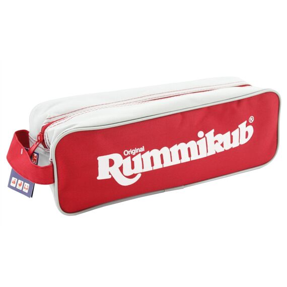 Jumbo Spiele Original Rummikub Pouch - der Spieleklassiker mit praktischer Tasche für Reisen und zum Mitnehmen. Gesellschaftsspiel für Erwachsene und Kinder ab 7 Jahren - 2 bis 4 Spieler