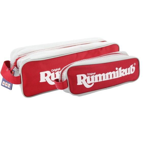Jumbo Spiele Original Rummikub Pouch - der Spieleklassiker mit praktischer Tasche für Reisen und zum Mitnehmen. Gesellschaftsspiel für Erwachsene und Kinder ab 7 Jahren - 2 bis 4 Spieler