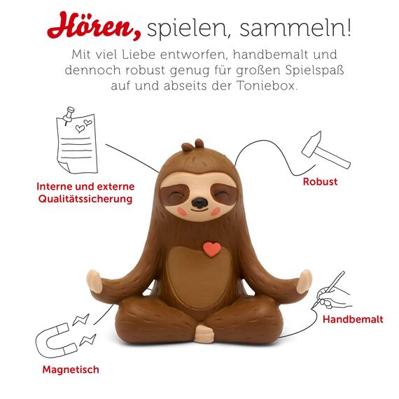 tonies Hörfiguren für Toniebox, Traumreisen für Kinder: Fantasiereisen mit Faultier Mo – 8 besondere Orte zum Entspannen, Hörbuch ab 4 Jahren, Spielzeit ca. 76 Minuten