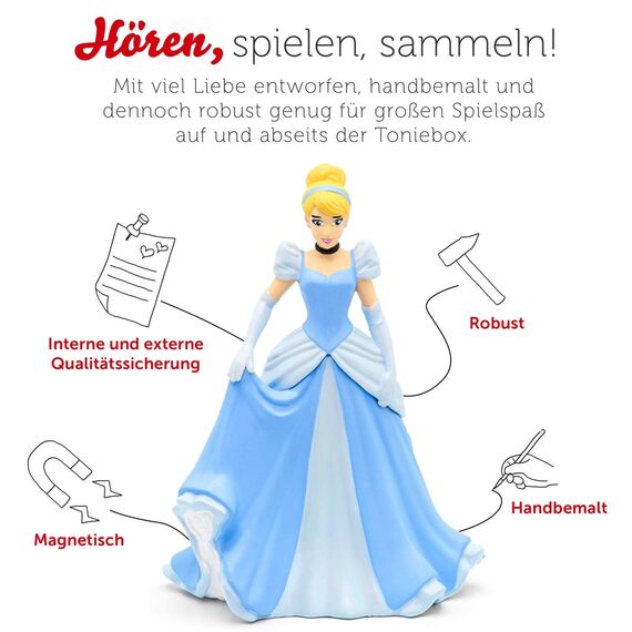 tonies Hörfigur für Toniebox, Disney – Cinderella Hörspiel Ohne Liedern, Hörspiel für Kinder ab 4 Jahren, Spielzeit ca. 59 Minuten