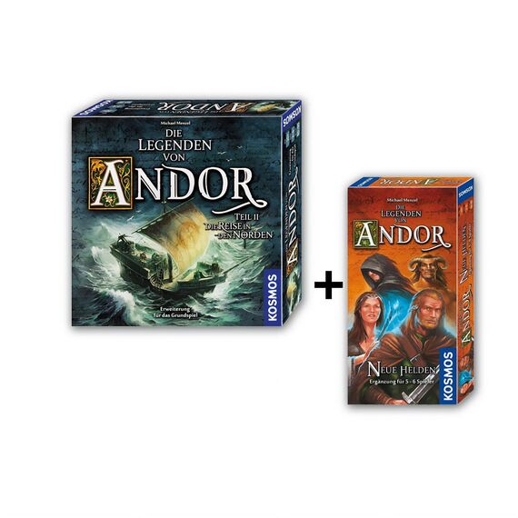 KOSMOS 692261 Die Legenden von Andor - Neue Helden, 2-6 Personen Ergänzung für den Fantasy-Klassiker Die Legenden von Andor, ab 10 Jahren