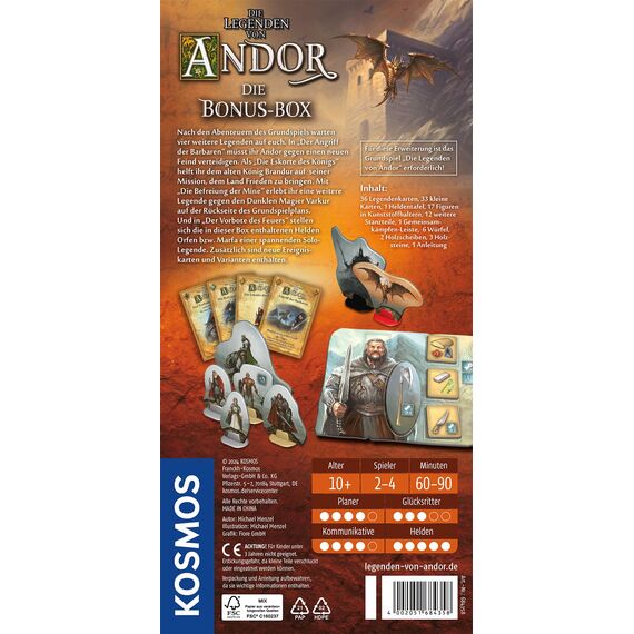 Kosmos 684358 Andor - Die Bonus-Box, Variantenreiche Erweiterung für den Fantasy-Klassiker Die Legenden von Andor, ab 10 Jahren